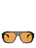 Versace square sunglasses black orange - British product