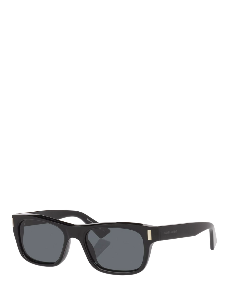 Yves Saint Laurent rectangular sunglasses in black and grey, UK version