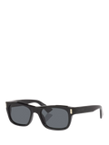 Yves Saint Laurent rectangular sunglasses in black and grey, UK version