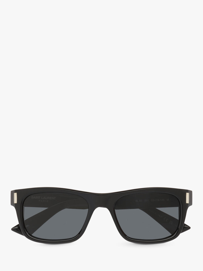 Yves Saint Laurent rectangular sunglasses in black and grey, UK version