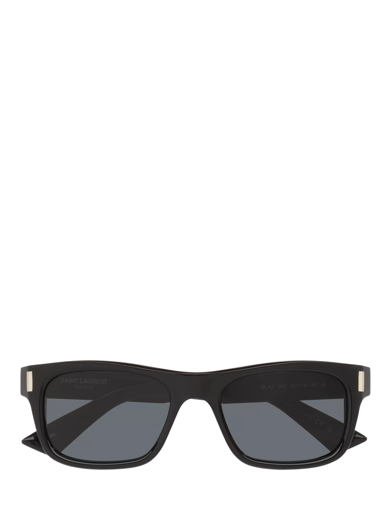 Yves Saint Laurent rectangular sunglasses in black and grey, UK version