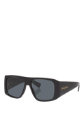Yves Saint Laurent YS000889 Rectangular Sunglasses, Black/Grey