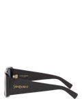 Yves Saint Laurent rectangular sunglasses black grey - British product