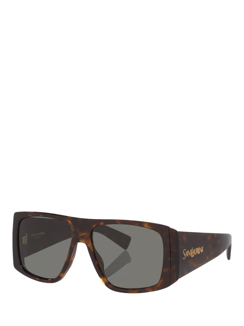 Yves Saint Laurent YS000889 Women's Rectangular Sunglasses, Tortoise/Grey