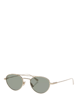 John Lewis Yves Saint Laurent Unisex Oval Sunglasses Gold/Grey- Buy online at McGrocer