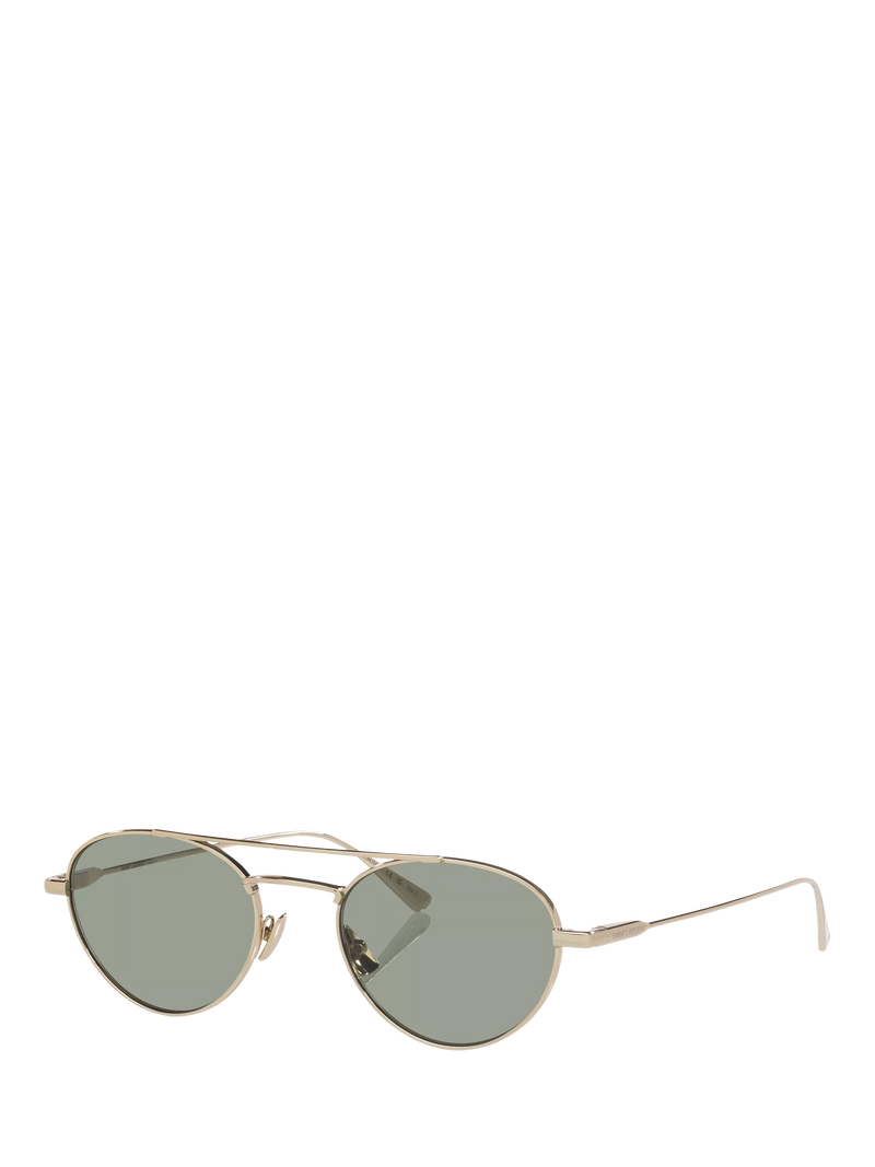 Yves Saint Laurent oval sunglasses gold/grey 51mm lens width, UK version