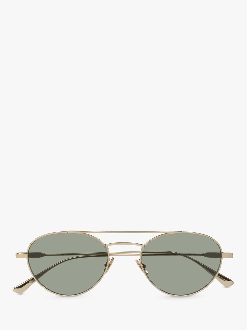 Yves Saint Laurent oval sunglasses gold/grey 51mm lens width, UK version