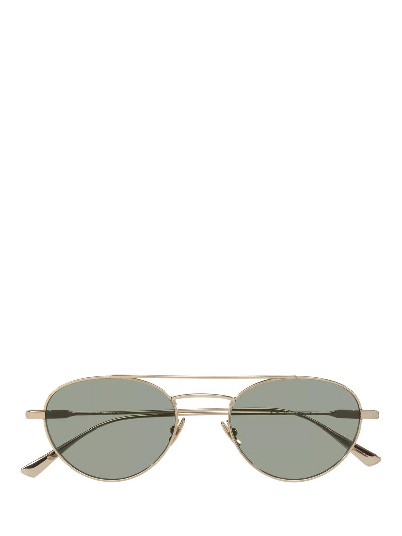 Yves Saint Laurent oval sunglasses gold/grey 51mm lens width, UK version