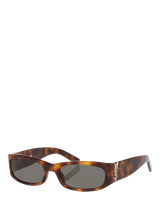 John Lewis Yves Saint Laurent Women's Classic Rectangular Sunglasses Light Tortoise/Grey 55mm- Buy online at McGrocer