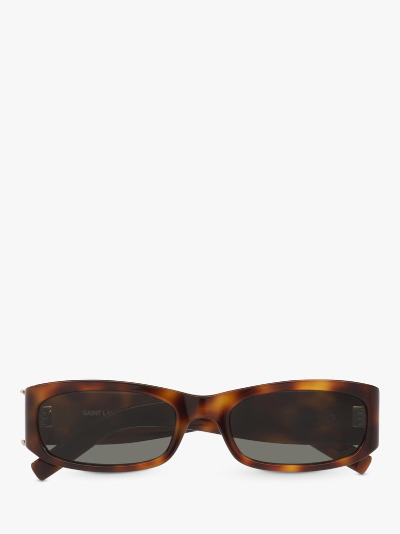 Yves Saint Laurent rectangular sunglasses brown frame 55mm, imported from the UK