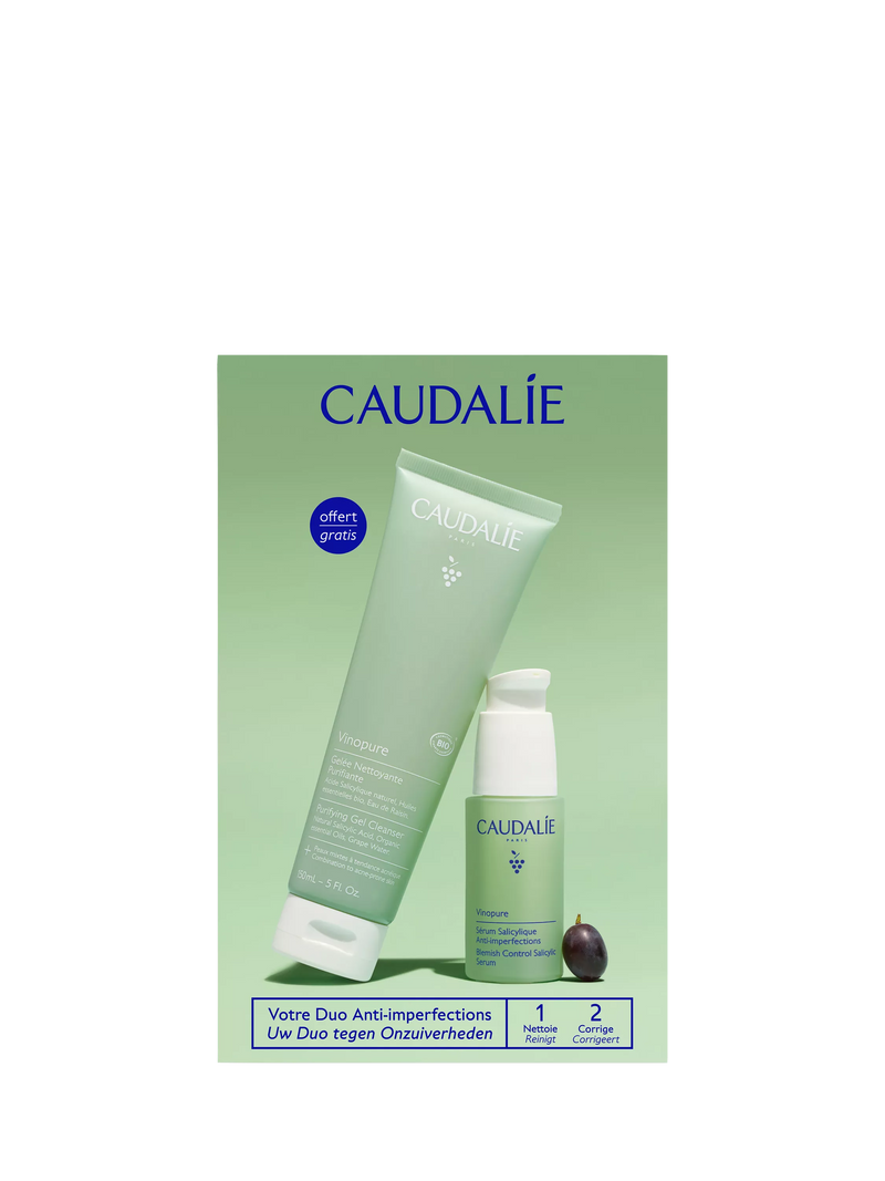 Caudalie Vinopure skincare gift set 150ml and 30ml, UK version