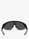 Moncler wrap sunglasses with mirrored polyamide 42mm lens (British brand)