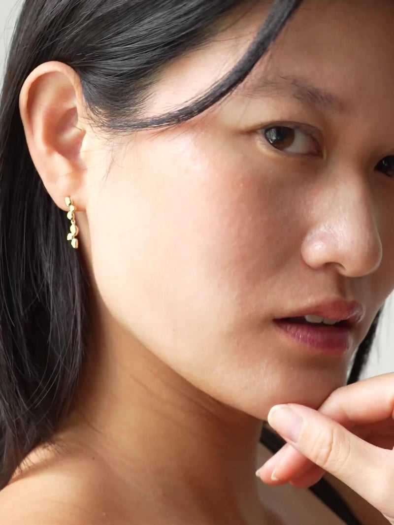 ENAMEL Copenhagen drop earrings yellow gold, UK version
