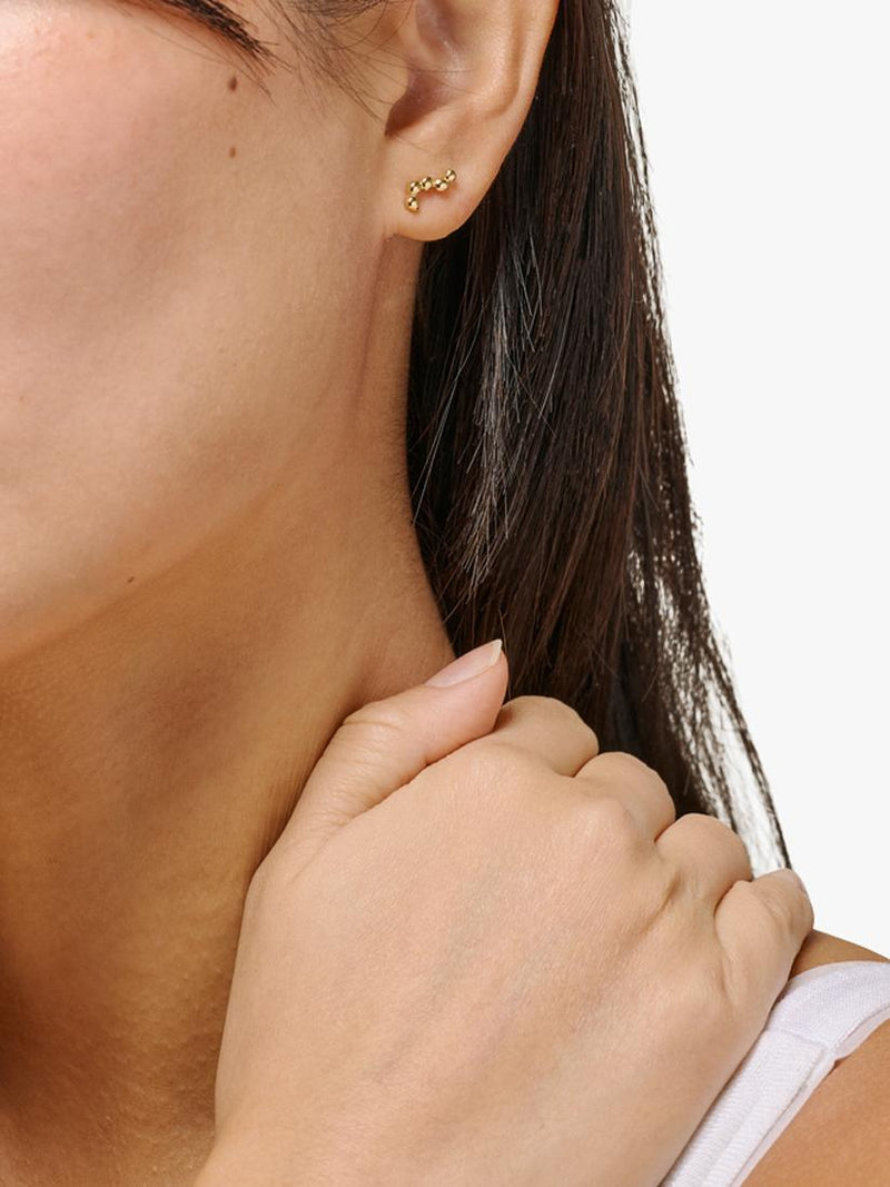 ENAMEL Copenhagen Nara long earrings yellow gold - British product