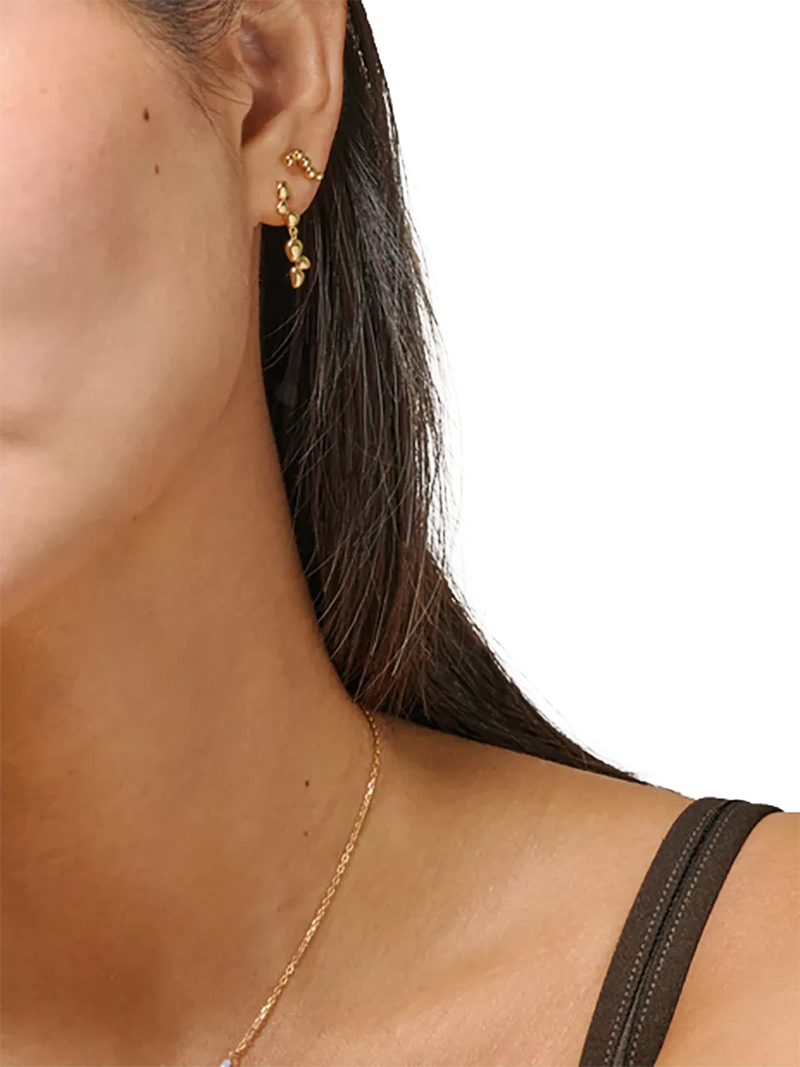 ENAMEL Copenhagen Nara long earrings yellow gold - British product