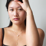 ENAMEL Copenhagen Nara long earrings yellow gold - British product