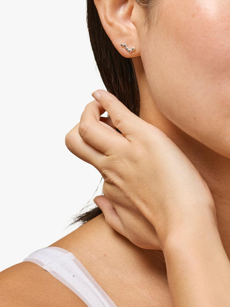 ENAMEL Copenhagen Nara Long Stud Earrings sterling silver, UK version