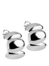John Lewis ENAMEL Copenhagen Melia Chunky Sculpted Earrings Sterling Silver- Buy online at McGrocer