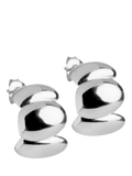 ENAMEL Copenhagen Melia chunky sculpted earrings silver - British product