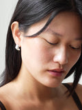 ENAMEL Copenhagen Melia chunky sculpted earrings silver - British product