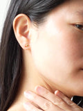 ENAMEL Copenhagen Nara earrings gold coral studs, imported from the UK