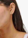 ENAMEL Copenhagen Nara earrings yellow gold mint stud, imported from the UK