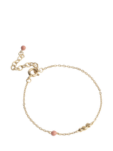John Lewis ENAMEL Copenhagen Nara Chain Bracelet, Yellow Gold Coral (15+4cm)- Buy online at McGrocer