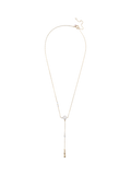 ENAMEL Copenhagen Y necklace yellow gold pearl, imported from the UK