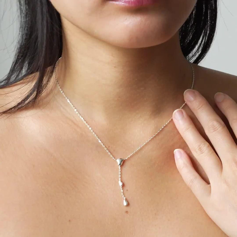 ENAMEL Talia Y pendant necklace sterling silver, imported from the UK