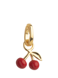 ENAMEL Copenhagen cherry charm yellow gold red enamel, UK version