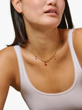 ENAMEL Copenhagen cherry charm yellow gold red enamel, UK version
