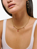 ENAMEL Copenhagen cherry charm yellow gold red enamel, UK version