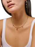 ENAMEL Copenhagen cherry charm yellow gold red enamel, UK version