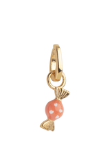 John Lewis ENAMEL Copenhagen Cute Candy Charm in Yellow Gold Coral- Buy online at McGrocer