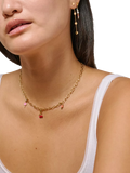 ENAMEL Copenhagen candy charm yellow gold coral 9x4mm - British product