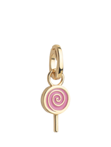 John Lewis ENAMEL Copenhagen Lovely Lollipop Charm Yellow Gold Pink- Buy online at McGrocer
