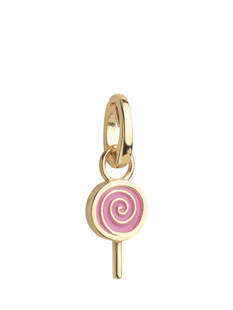 ENAMEL Copenhagen lollipop charm in yellow gold pink, imported from the UK