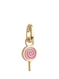 ENAMEL Copenhagen lollipop charm in yellow gold pink, imported from the UK