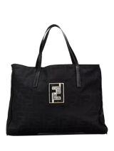 John Lewis Fendi Pre-loved Zucca Nylon Tote Bag Black- Buy online at McGrocer