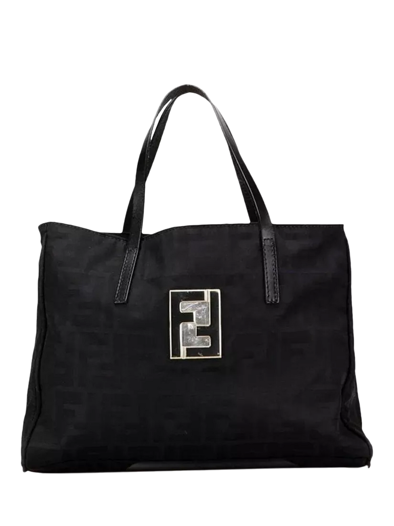 Fendi Zucca nylon tote bag black (British brand)