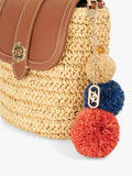 Dune London raffia crossbody bag in natural, UK version