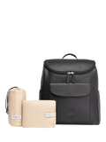 Storksak Lennox Vegan Leather Convertible Changing Backpack, Black