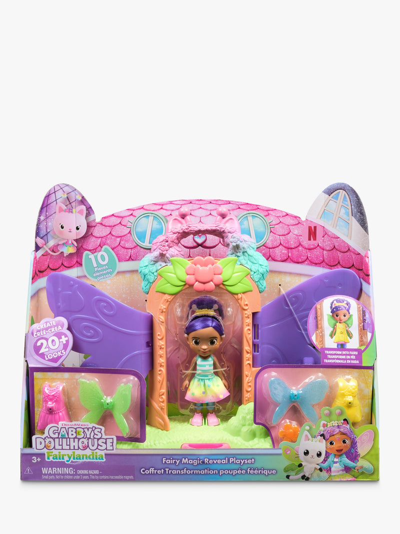 Gabby's Dollhouse Fairy Magic Reveal Playset, imported from the UK