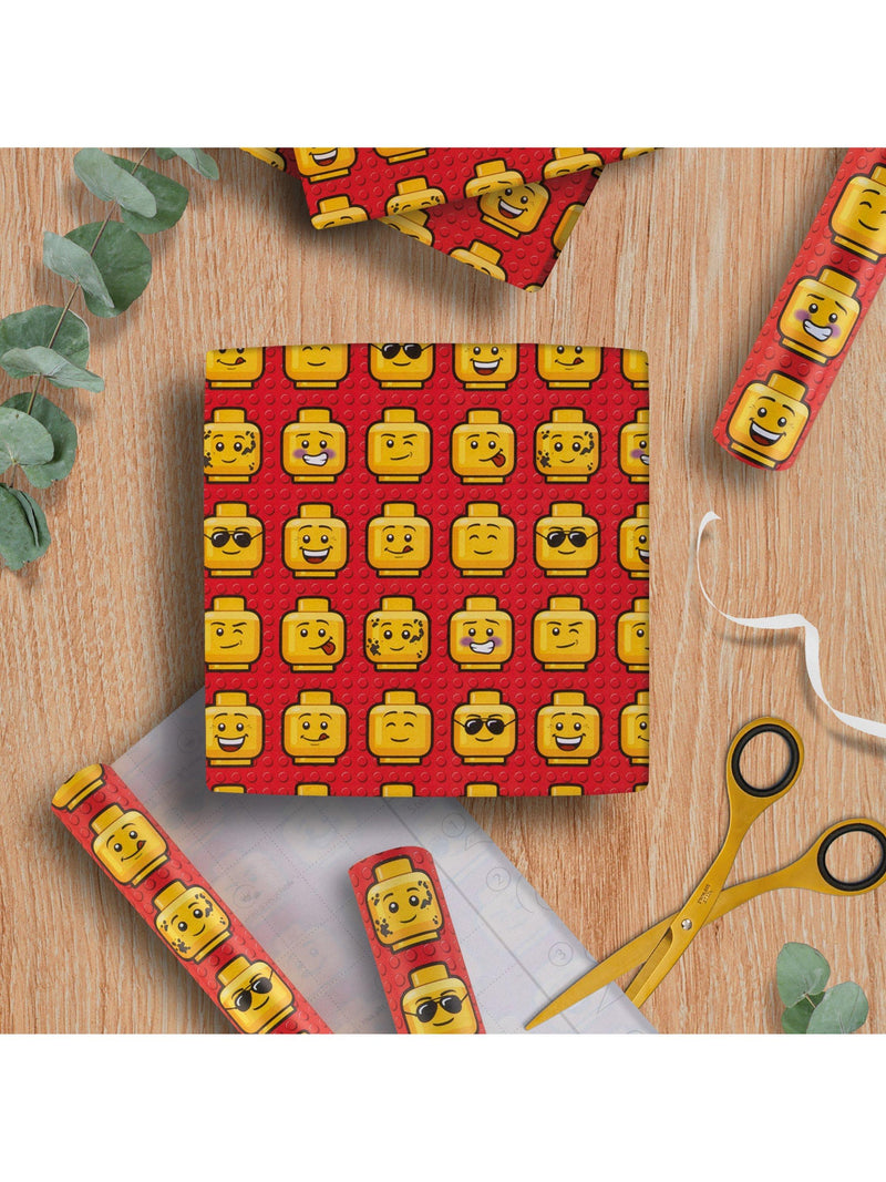 Hallmark LEGO Heads wrapping paper roll 2m, UK version
