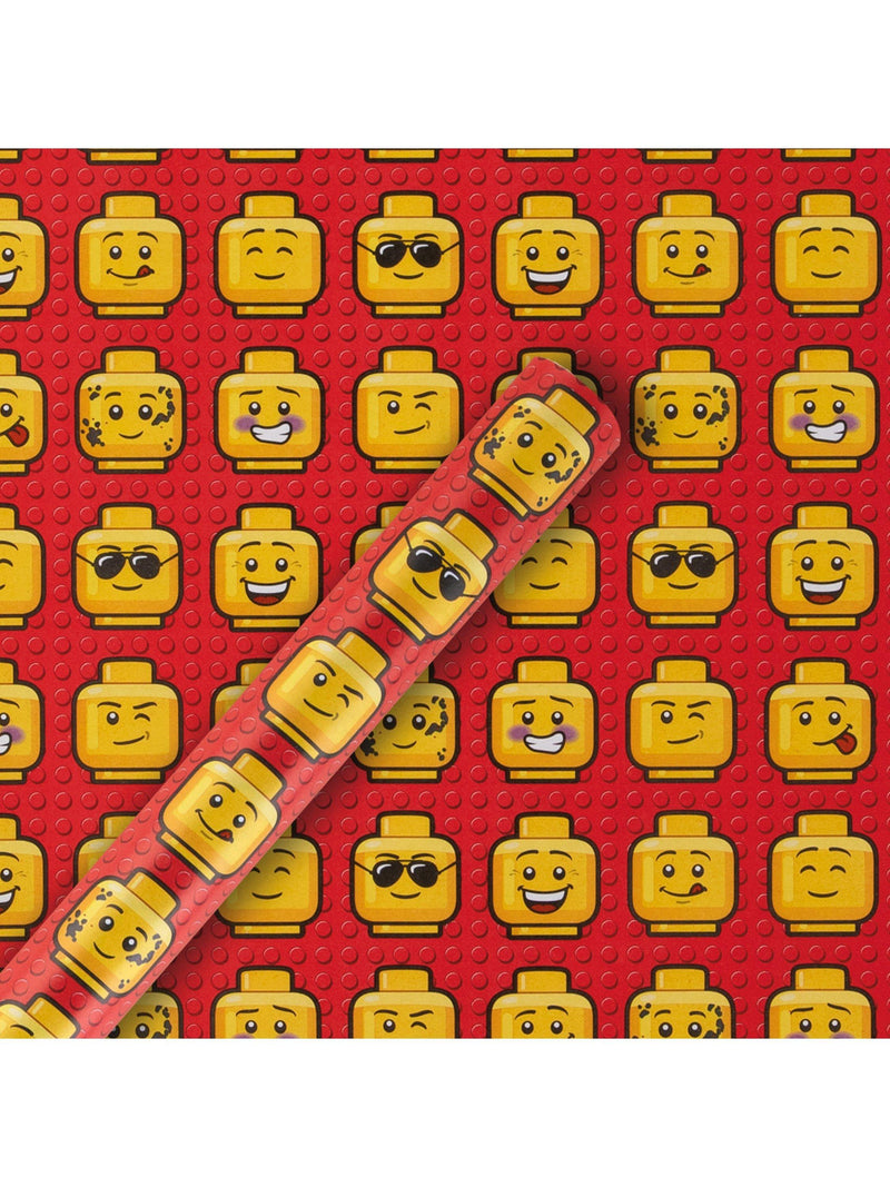 Hallmark LEGO Heads wrapping paper roll 2m, UK version