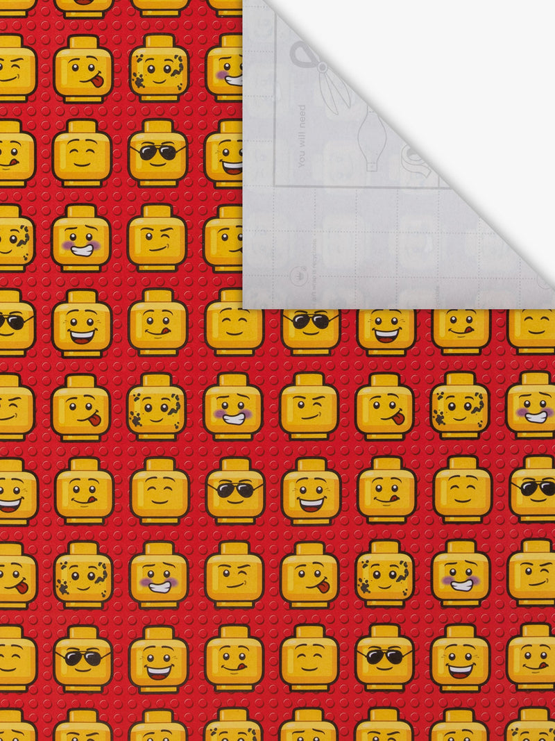 Hallmark LEGO Heads wrapping paper roll 2m, UK version