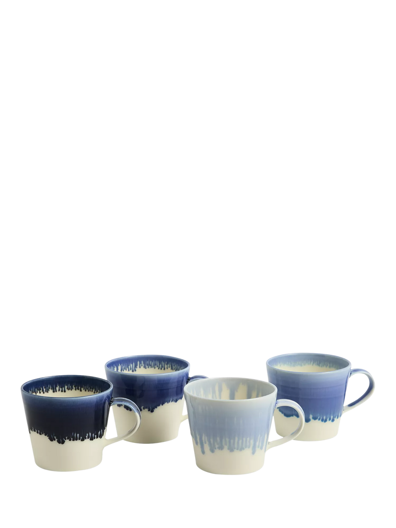 Royal Doulton porcelain mugs 4 pack 400ml blue, imported from the UK