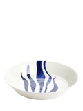 Royal Doulton Pacific 1815 blue porcelain low serving bowl 31.8cm, UK version
