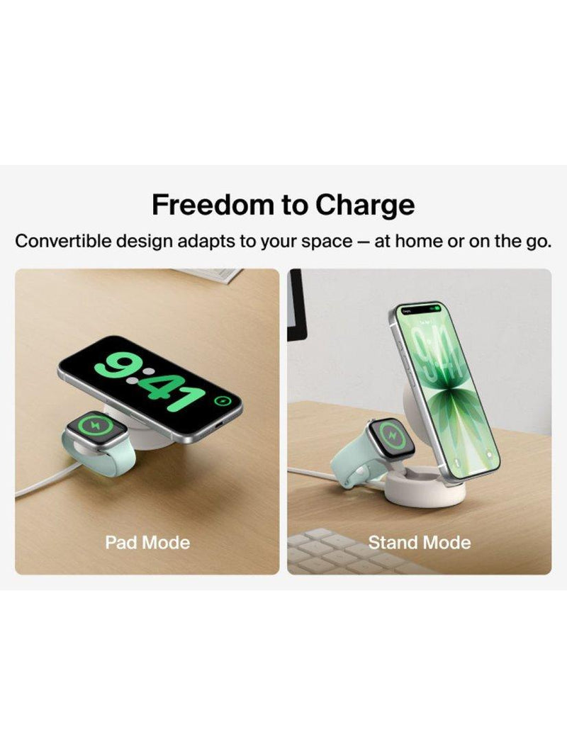 Belkin UltraCharge 2-in-1 wireless charger 25W Sand, UK version