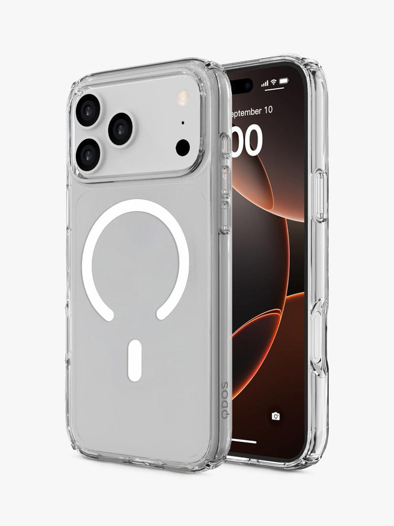 QDOS Hybrid Drop Case for iPhone 17 Pro Max Clear (British brand)